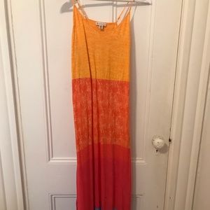 Color blocked maxi dress